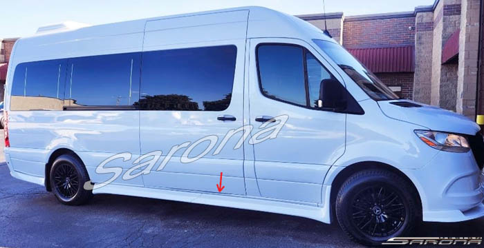 Custom Mercedes Sprinter  Long Wheel Base Side Skirts (2019 - 2024) - $980.00 (Part #MB-075-SS)